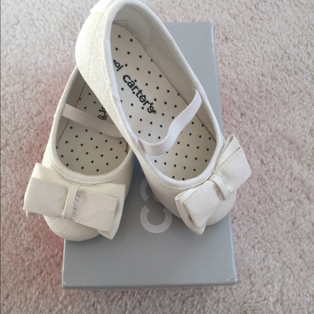 Carter's sparkly cream shoes